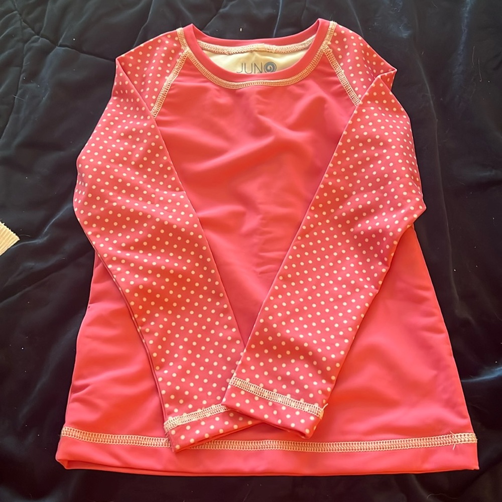 NWOT, Juno, girl’s pink rashguard, sz 5